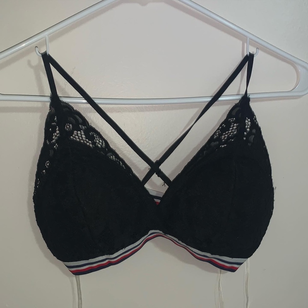 black lace bralette